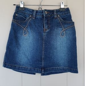 Sugar Doll Denim Mini Skirt Size 3 Jean Skirt Preppy